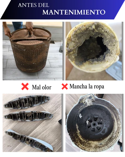 Inicio como se ve una lavadora antes del manteniminento